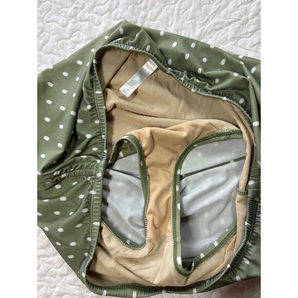 SWIM by Cacique Green Polka Dot Swim Skirt size 18 - Picture 5 of 6